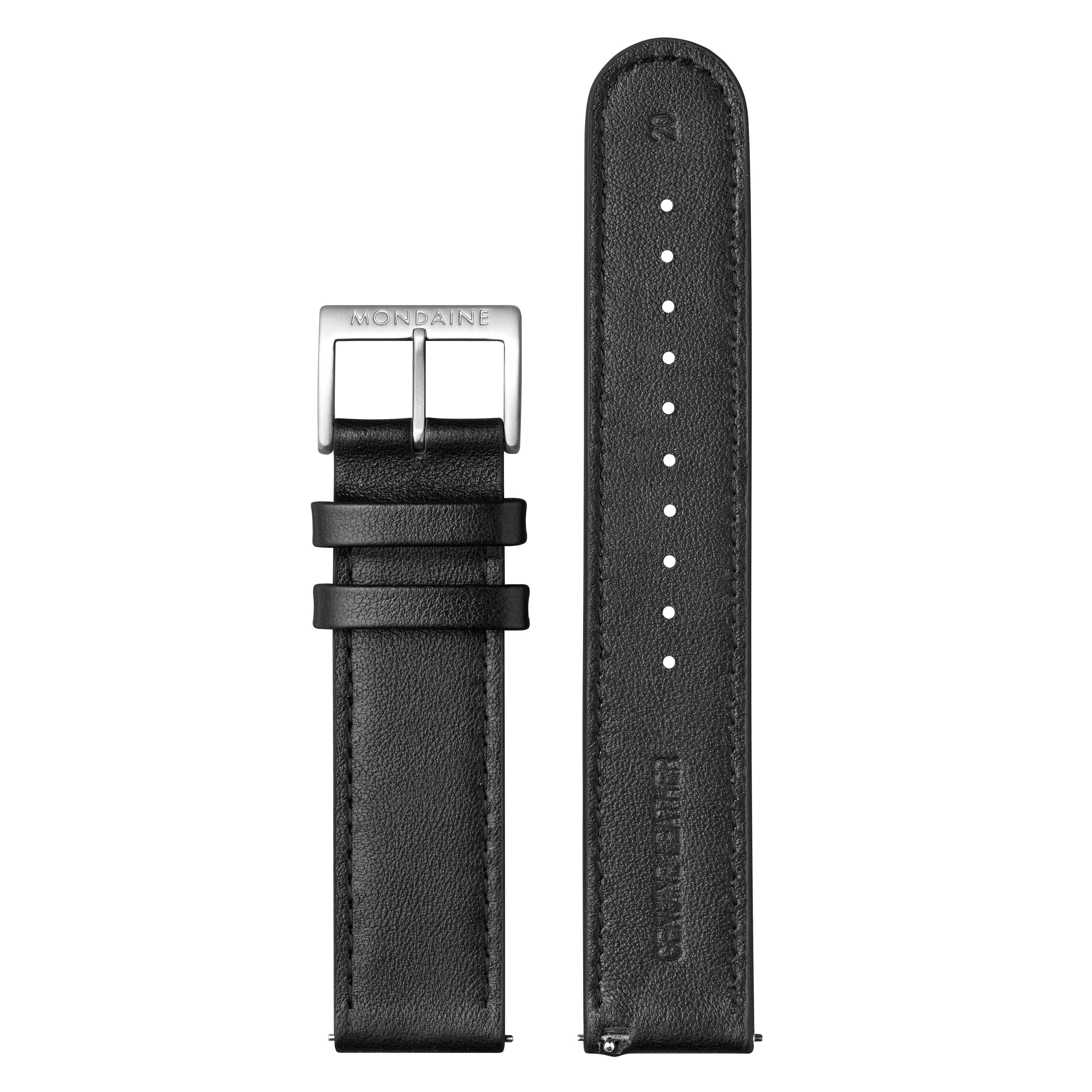 stop2go レザー ブラック ステッチ 20mm