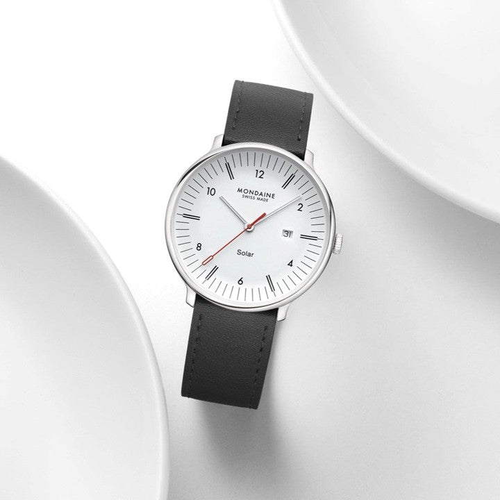 【NEW 12/10START】ドッピオ ソーラー 41mm ブラック ヴィーガングレープレザー