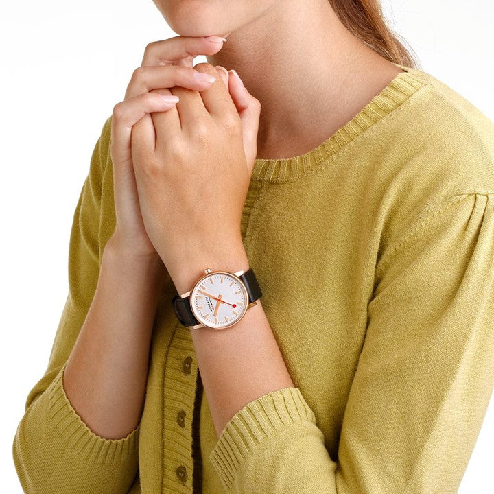 エヴォ2ローズゴールド 40mm ブラウンレザー