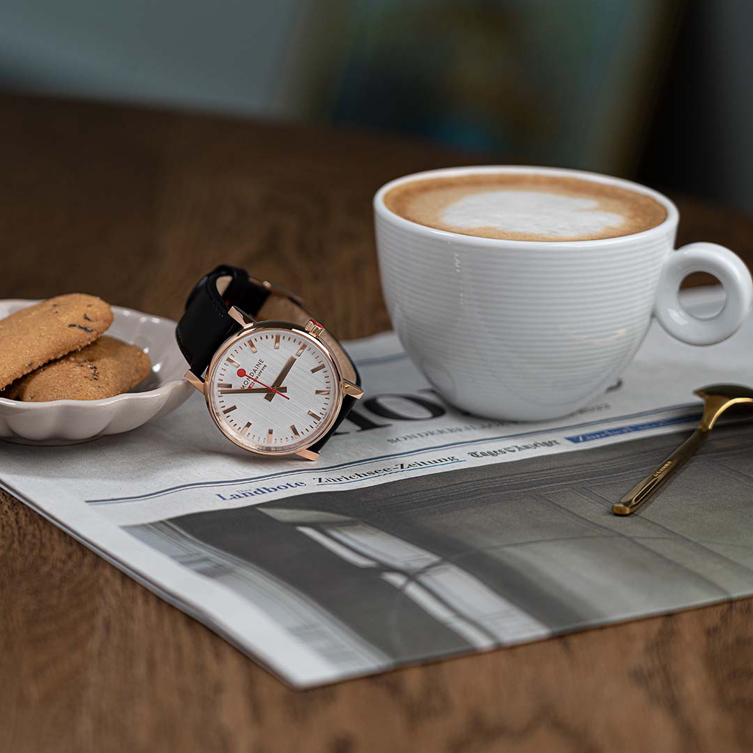 【SALE】エヴォ2 ローズゴールド 40mm ブラックレザー