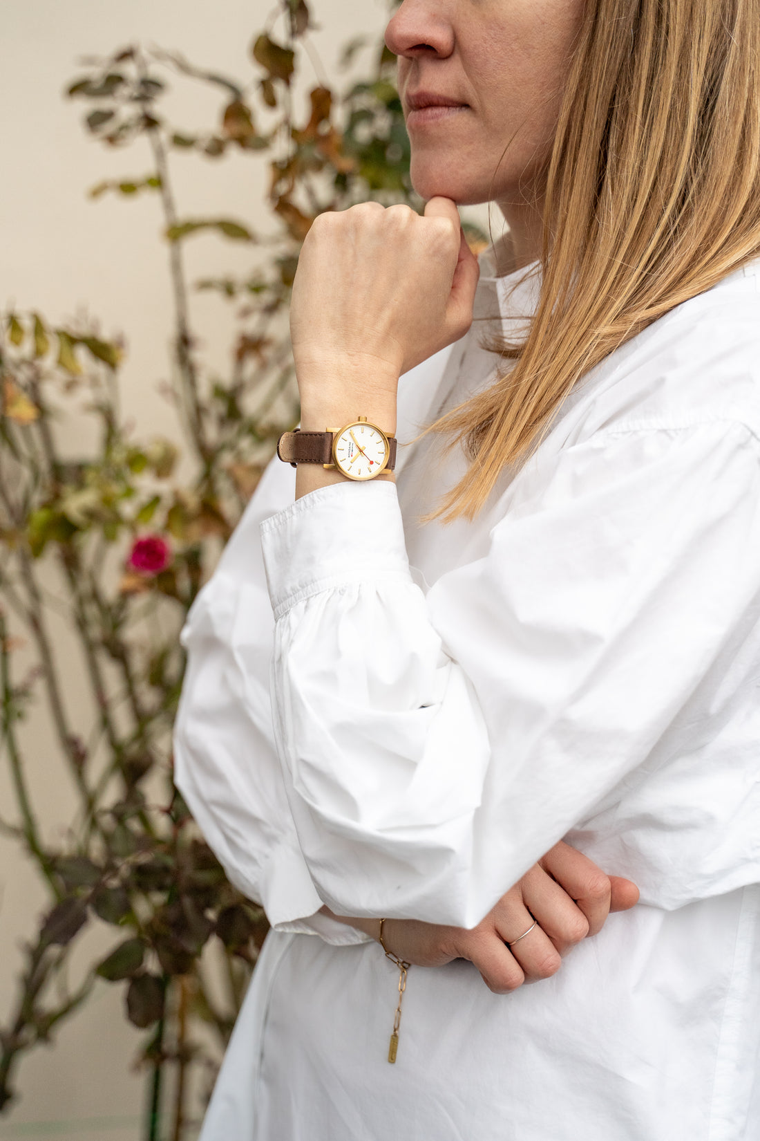 【SALE】エヴォ2 ゴールド 30mm ブラウンレザー