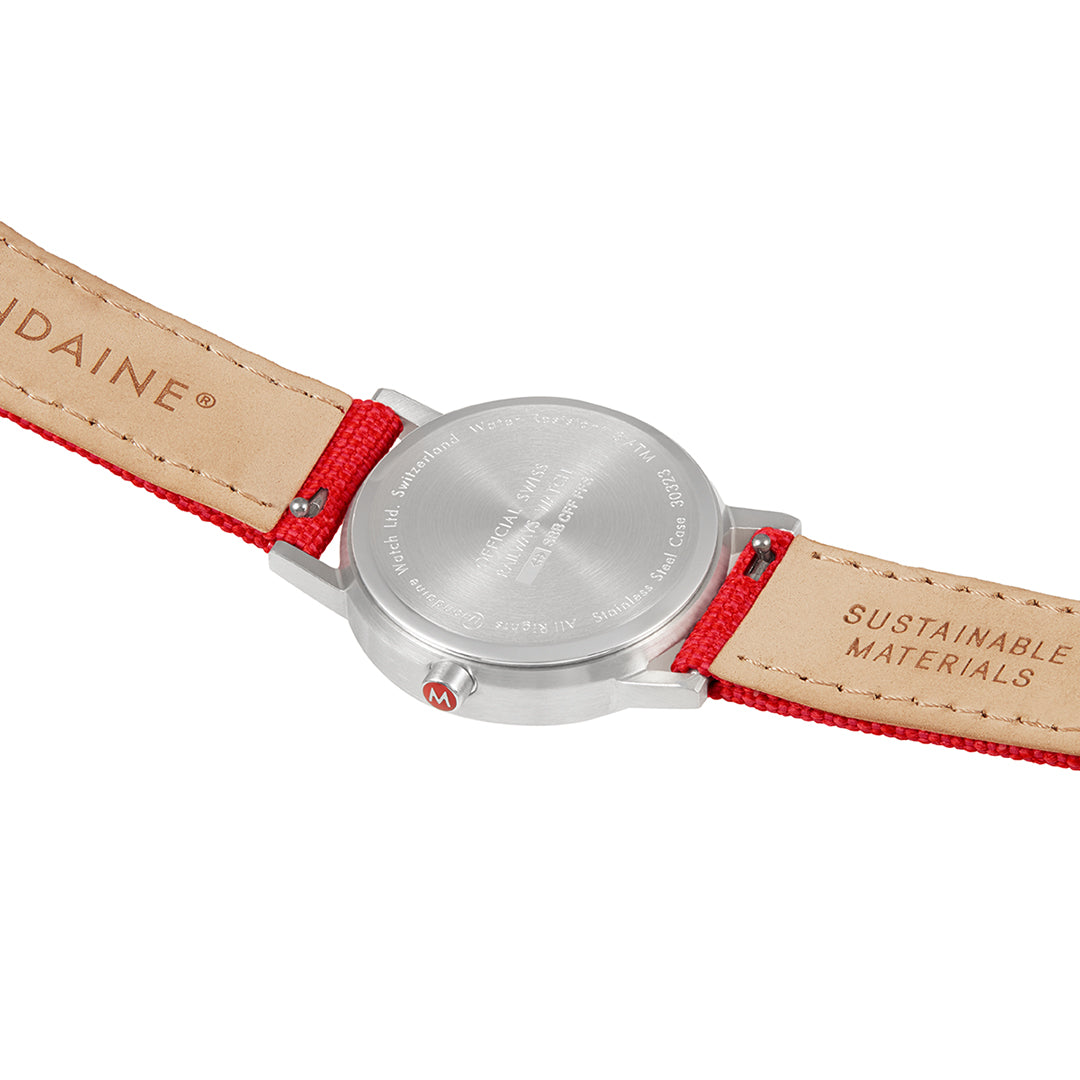 mondaine classic seasonal red 30mm