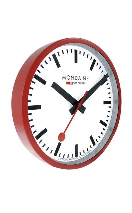 Mondaine Wall Clock red 25cm