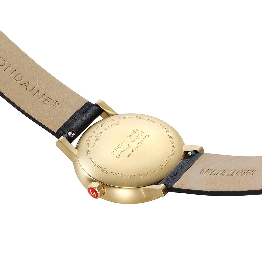 【SALE】エヴォ2 ゴールド 40mm ブラックレザー