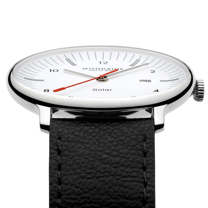 NEW】ドッピオ ソーラー 41mm ブラック ヴィーガングレープレザー