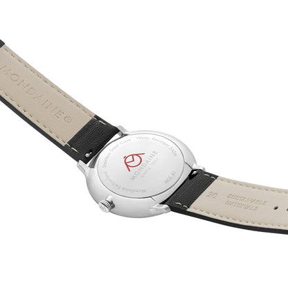 【NEW 12/10START】ドッピオ ソーラー 41mm ブラック ヴィーガングレープレザー