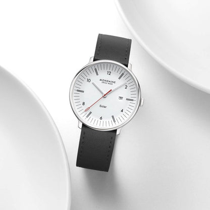 【NEW 12/10START】ドッピオ ソーラー 41mm ブラック ヴィーガングレープレザー