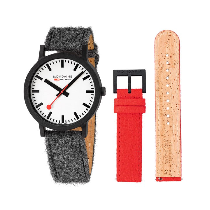 【SALE／ベルトセット】エッセンス 41mm ホワイトダイヤル フェルト