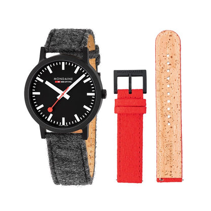 【SALE／ベルトセット】エッセンス 41mm ブラックダイヤル フェルト