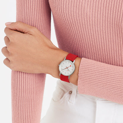 mondaine classic seasonal red 30mm