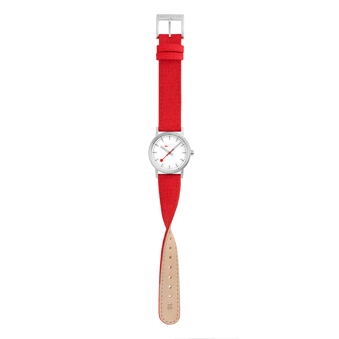 mondaine classic seasonal red 30mm