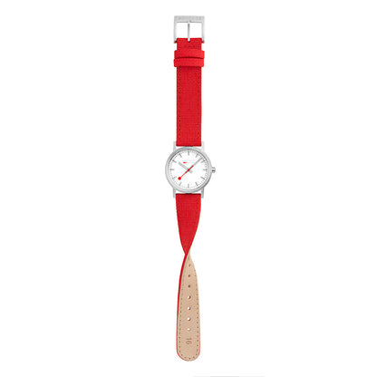 mondaine classic seasonal red 30mm