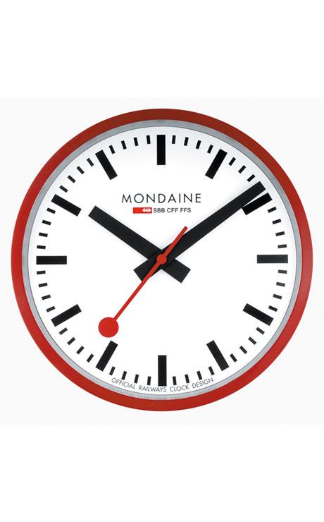 Mondaine Wall Clock red