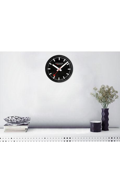 Mondaine Wall Clock black 25cm
