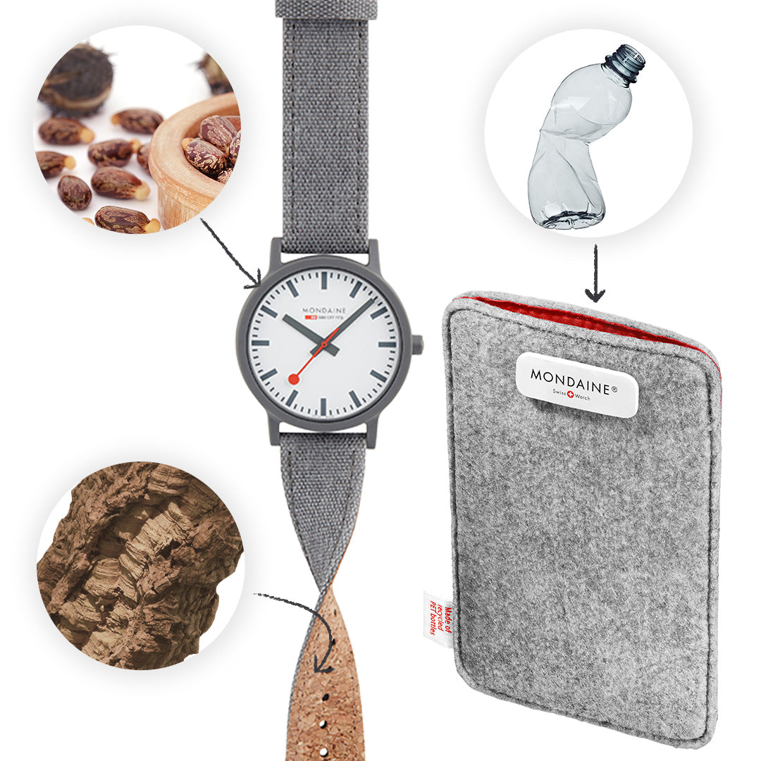 エッセンス 32mm ダークグレー ホワイトダイヤル